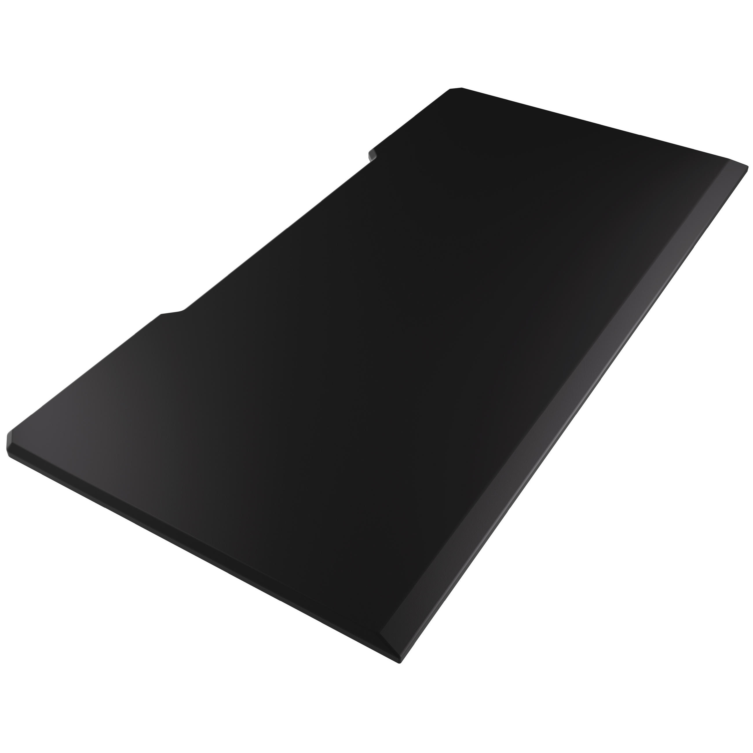TISCHPLATTE 160x80, Schreibtischplatte 160x80cm - Outline, Schwarz - Schwarz, Holzwerkstoff (160/80/2.5cm) - Ultimate Setup