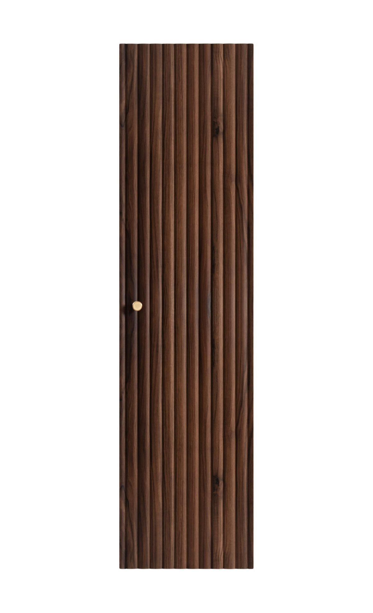 HOCHSCHRANK BELLO hängend geriffelt Walnuss 35/136/27 cm - Walnussfarben, Holzwerkstoff/Metall (35/136/27.2cm) - Rodan