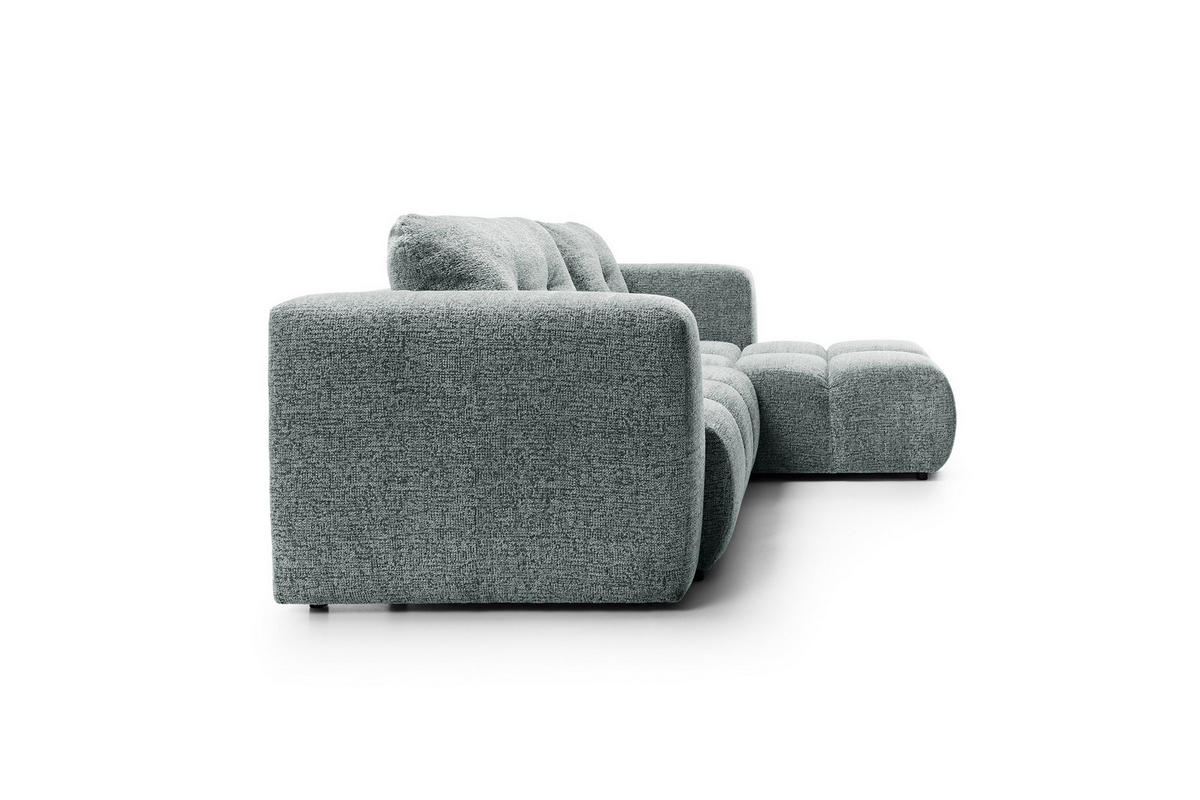 ECKSOFA ARTE 02 Grau Chenille mit Schlaffunktion - Grau, Holz (273/176cm) - MASSENO