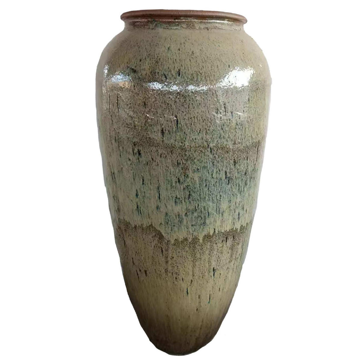 TOPF Lisie Beige 71/71/160cm - Beige, Keramik (160cm) - PTMD Collection