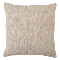 DEKOKISSEN mit Blattmotiv Letho 50/50/10 cm - Beige, Textil (50/50cm) - Atmosphera Createur d´interieur