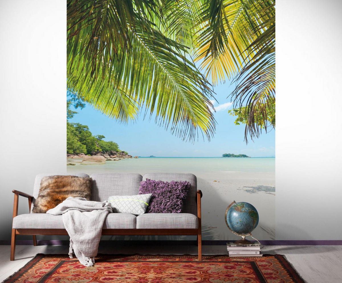 FOTOTAPETE Strand-Motiv 200 x 250 cm - Grün, Papier (200/250cm) - Sanders & Sanders