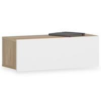 HÄNGENDER NACHTTISCH NANI Sonoma Eiche/weiß - Weiß/Sonoma Eiche, Holzwerkstoff (60/21/27cm) - IDIMEX