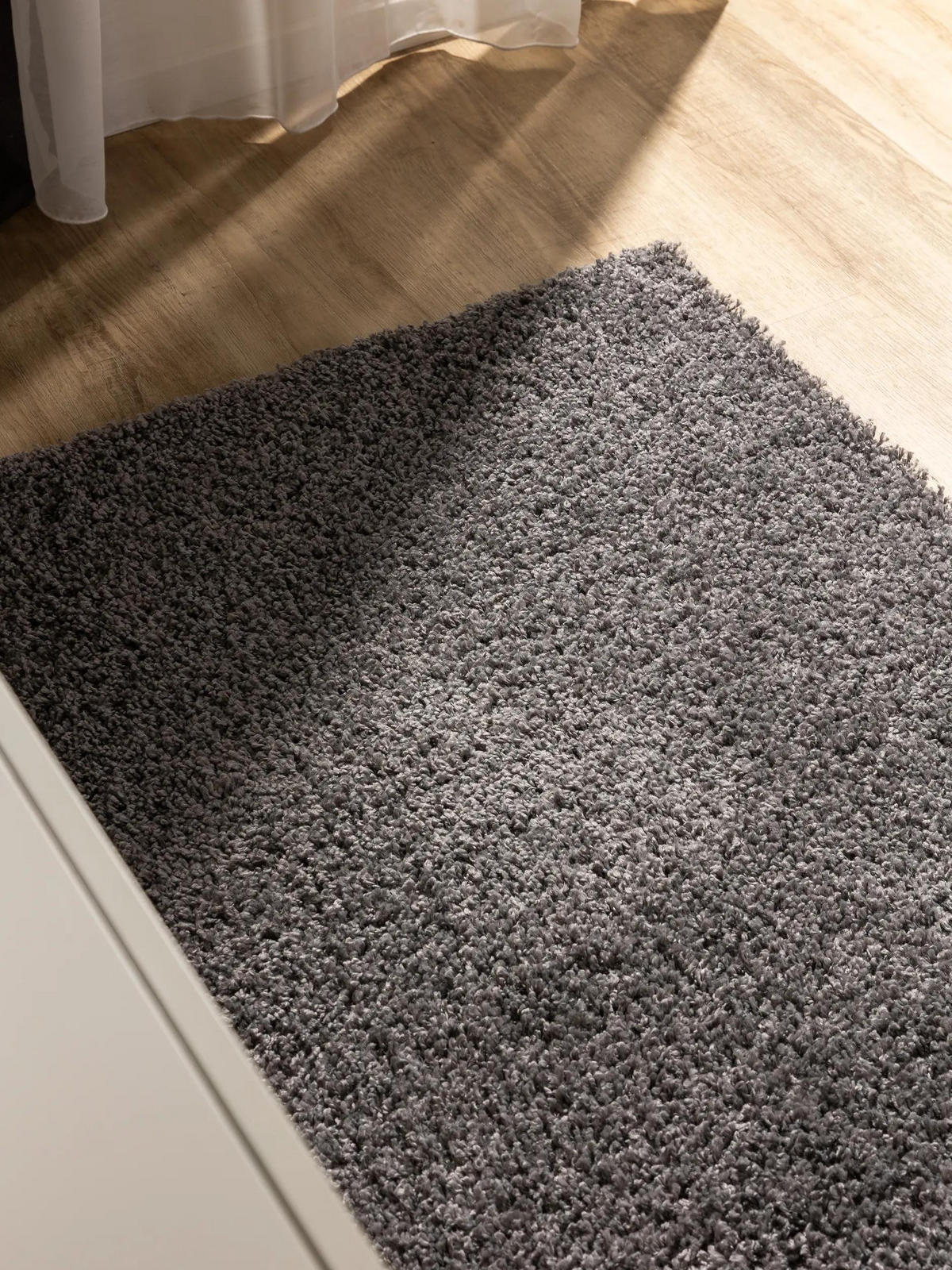 HOCHFLORTEPPICH Soho Grau 80x250 cm - Grau, Kunststoff (80/250cm) - benuta