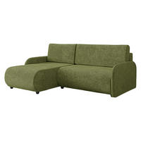 ECKSCHLAFSOFA Nest - Schwarz/Grün, Holz/Kunststoff (233/160cm) - MIRJAN24