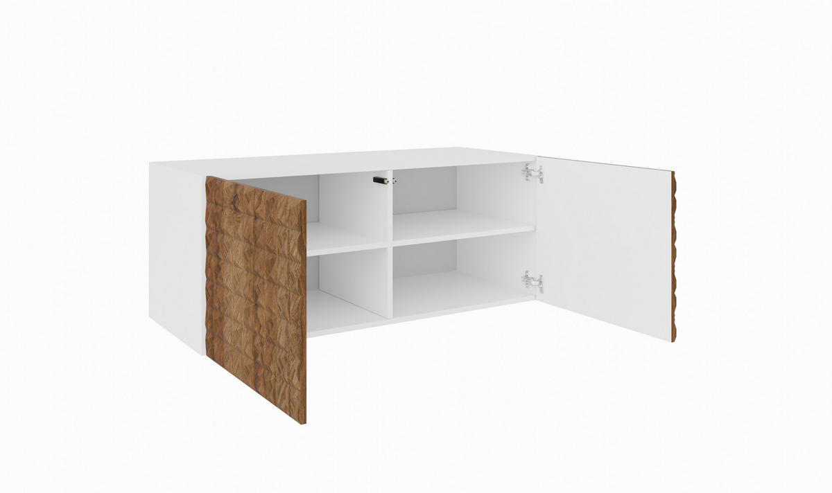 TV-SCHRANK CALI - Wildeiche/Weiß, Holzwerkstoff (100/41/40cm) - Meblini