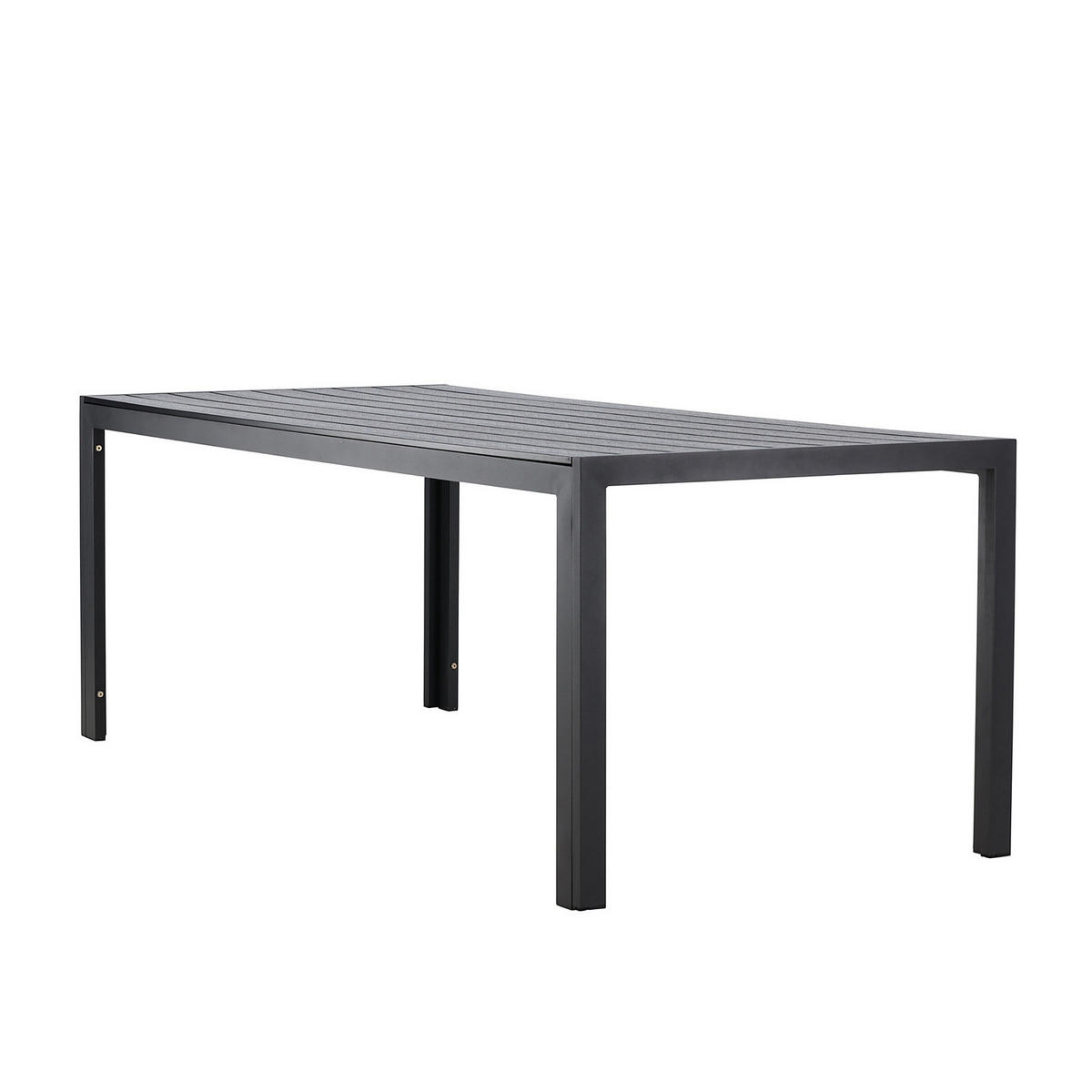 GARTENTISCH - Schwarz - Aluminium - 90 x 74 x 205 cm - Schwarz, Metall (205/90/74cm) - home24