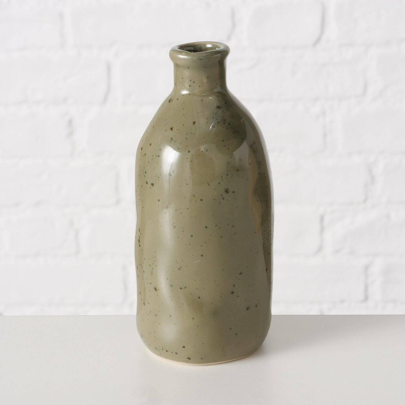 VASE Mylana 15 cm - Grün, Keramik (15cm) - Boltze Home