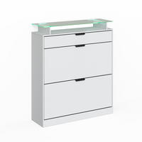 ORMARIĆ ZA CIPELE Alex, Bijela, 89 x 105 cm mit LED-Beleuchtung - bijela, drvni materijal (89/105/27cm) - Vicco