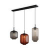 HÄNGELEUCHTE Velo 3-flammig Mehrfarbig Ø 18/20/25cm - Multicolor/Schwarz, Glas (25/25/27cm) - s.luce