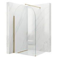DUSCHWAND Rea Heaven Brush Gold 100 - Goldfarben, Glas (100/200cm) - REA