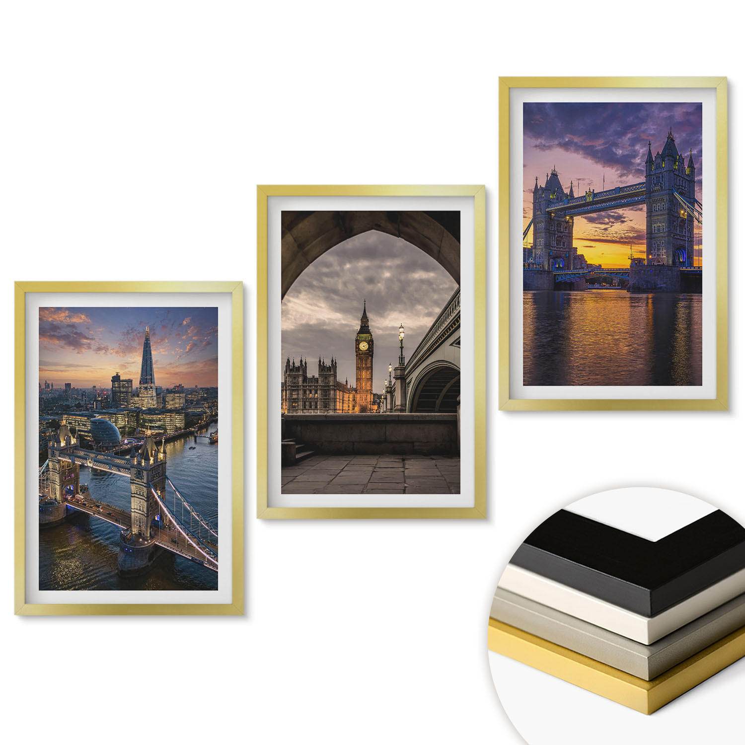 ArtPrintCave Wandbilder Gold 40x60 cm