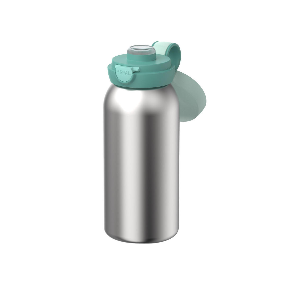EDELSTAHL-TRINKFLASCHE MIT KLAPPDECKEL Campus Cool Mint 600 ml - Mintgrün, Kunststoff/Metall (0.6L) - Mepal