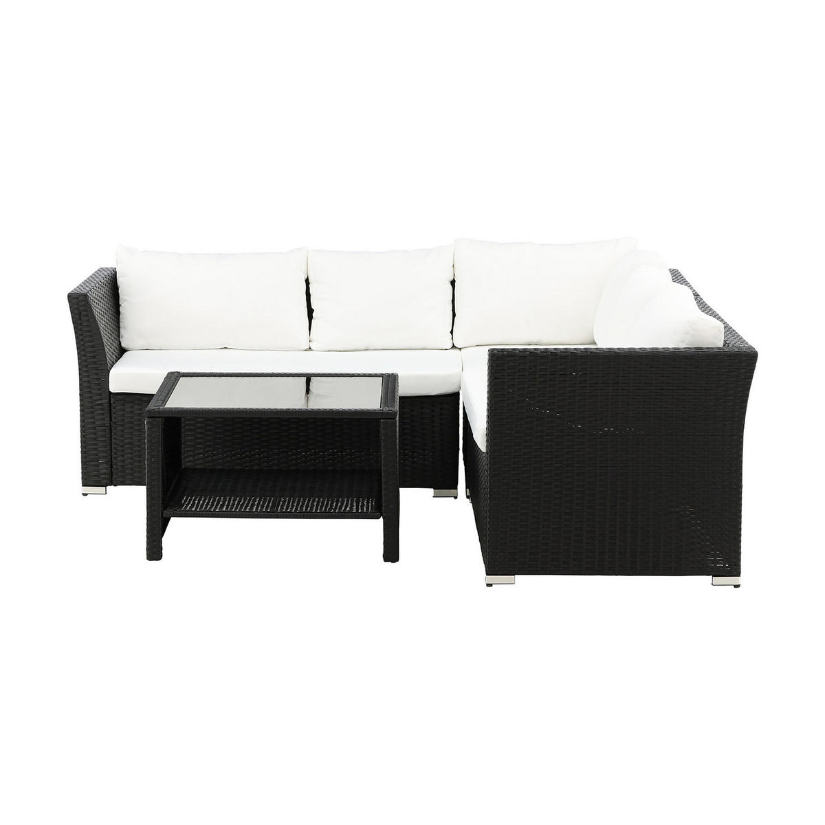 LOUNGESET - Schwarz, Kunststoff - home24