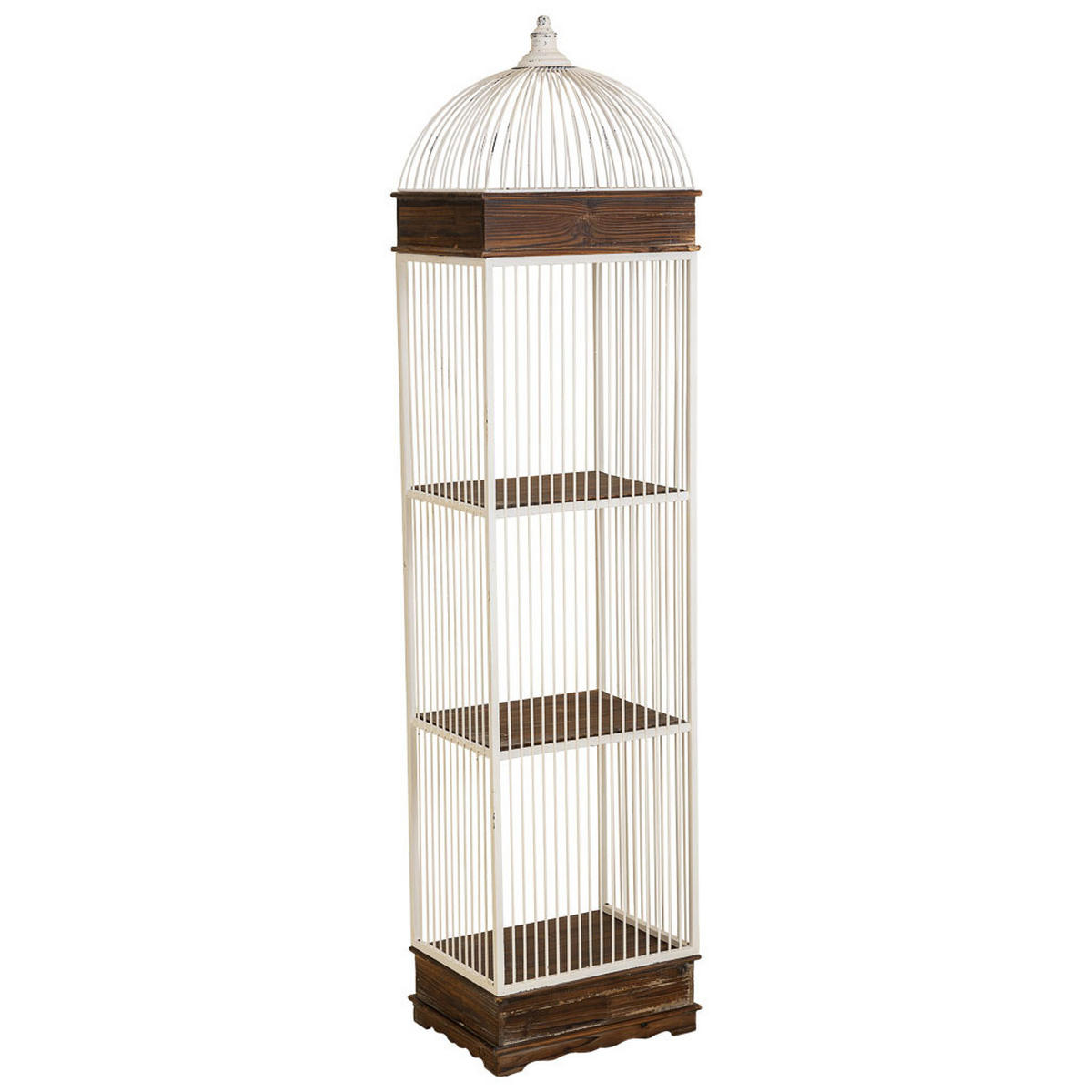 REGAL aus Holz und Metall 41x31x172 cm - Braun, Metall (41/172/31cm) - Wanderlust