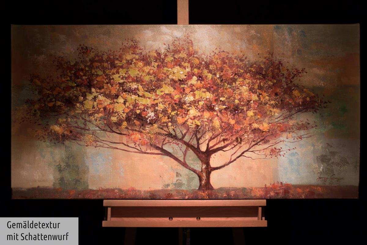 ÖLGEMÄLDE 120/60 cm - Braun, Holz/Textil (1.6/60cm) - KUNSTLOFT