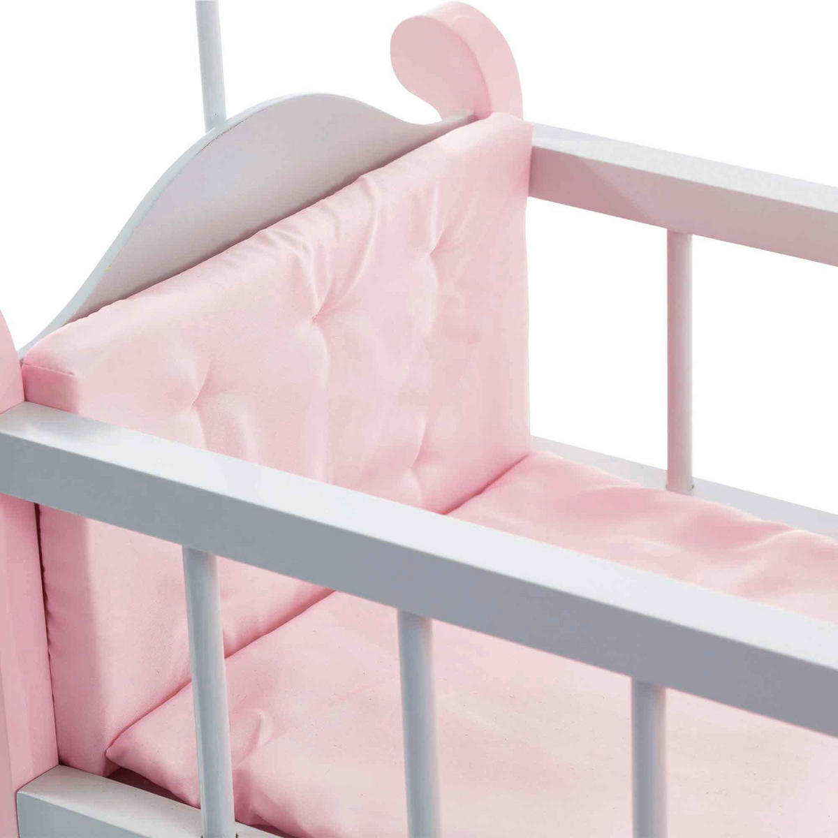 PUPPENBETT mit Lager, Grau, 79cm - Grau, Holzwerkstoff (31/79/57cm) - Teamson Kids