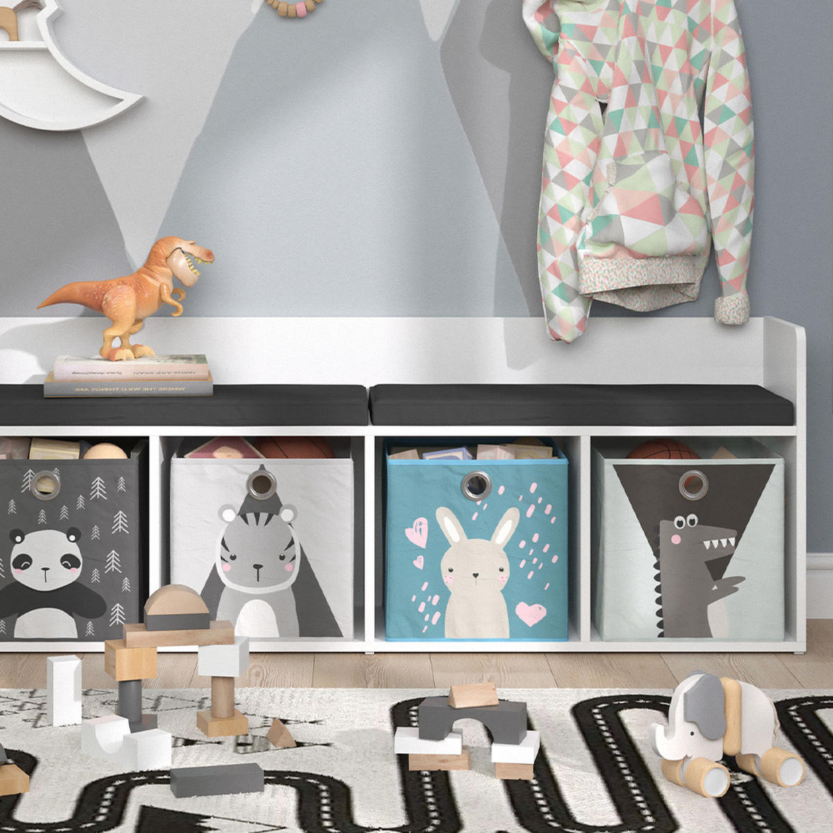 DĚTSKÁ POLICE Luigi Bílá - bílá, kompozitní dřevo (31.2/53.4/142.4cm) - Vicco