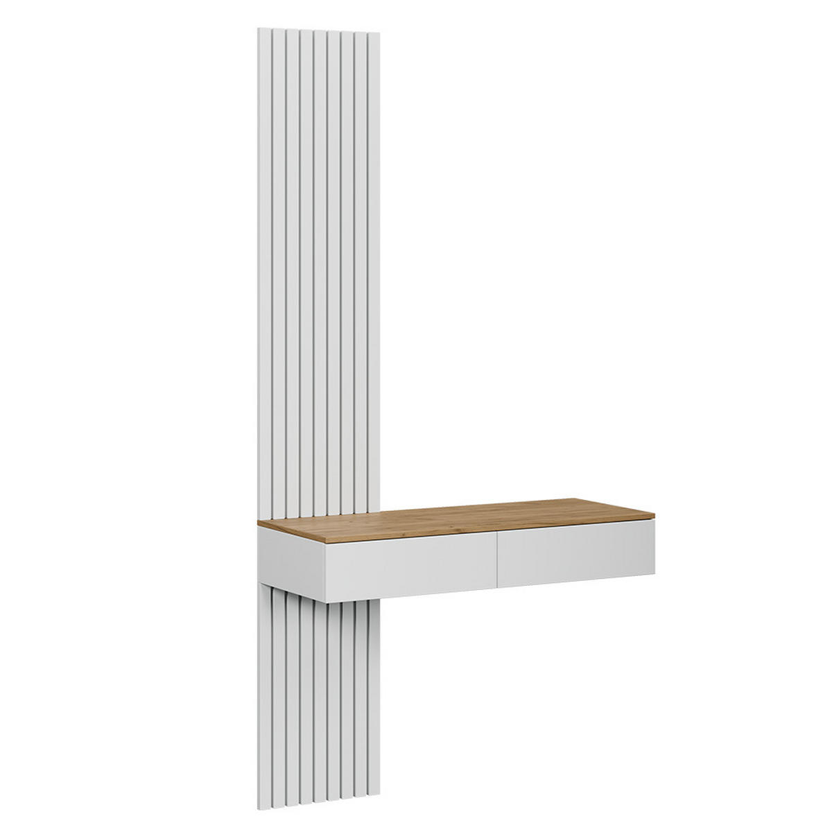 TOALETNÝ STOLÍK Melina Biela/dubová - biela, kompozitné drevo (100/205/40cm) - Vicco