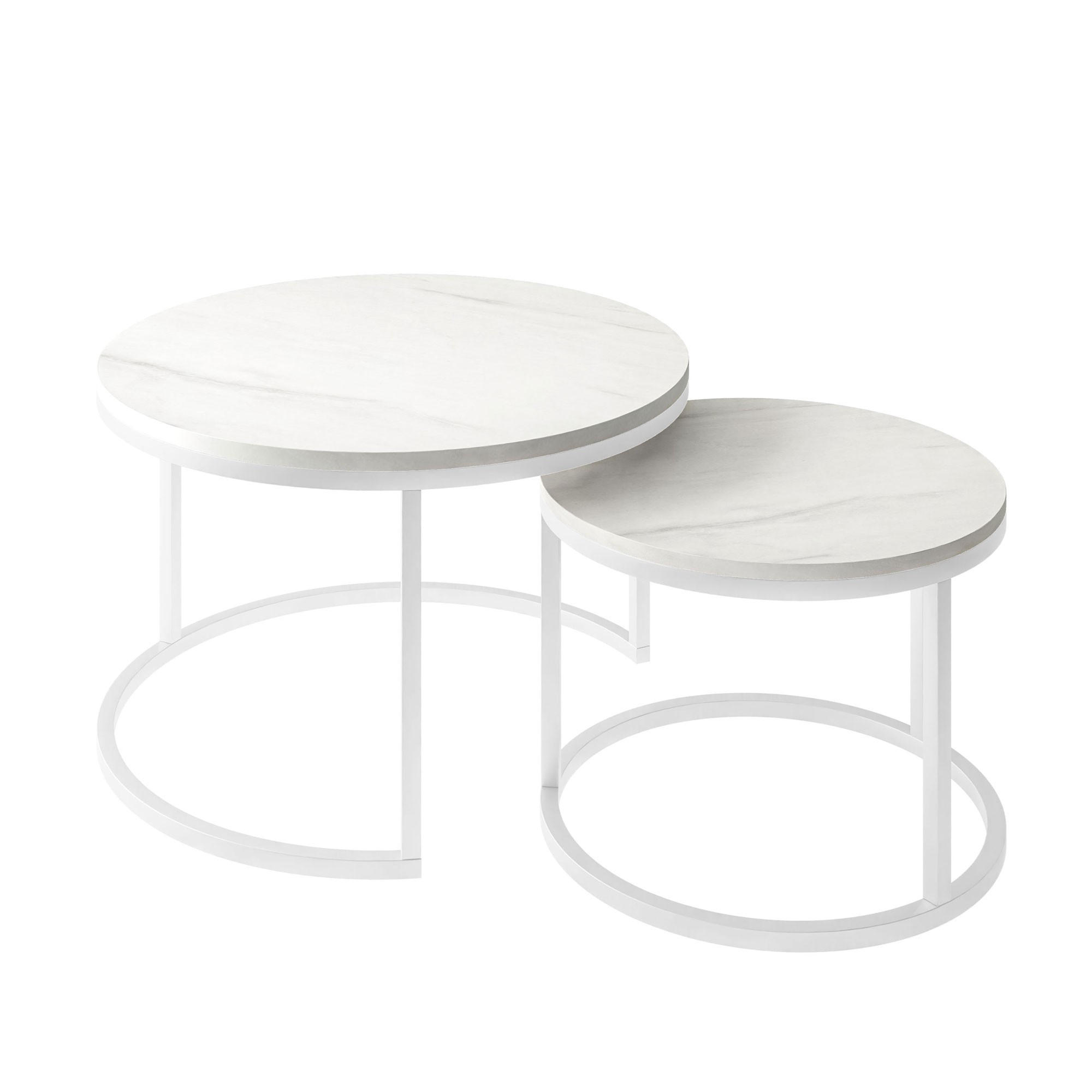 COUCHTISCH CIRI 2-in-1 LEVANTO - Weiß, Holzwerkstoff (70/70/48cm) - Lookway