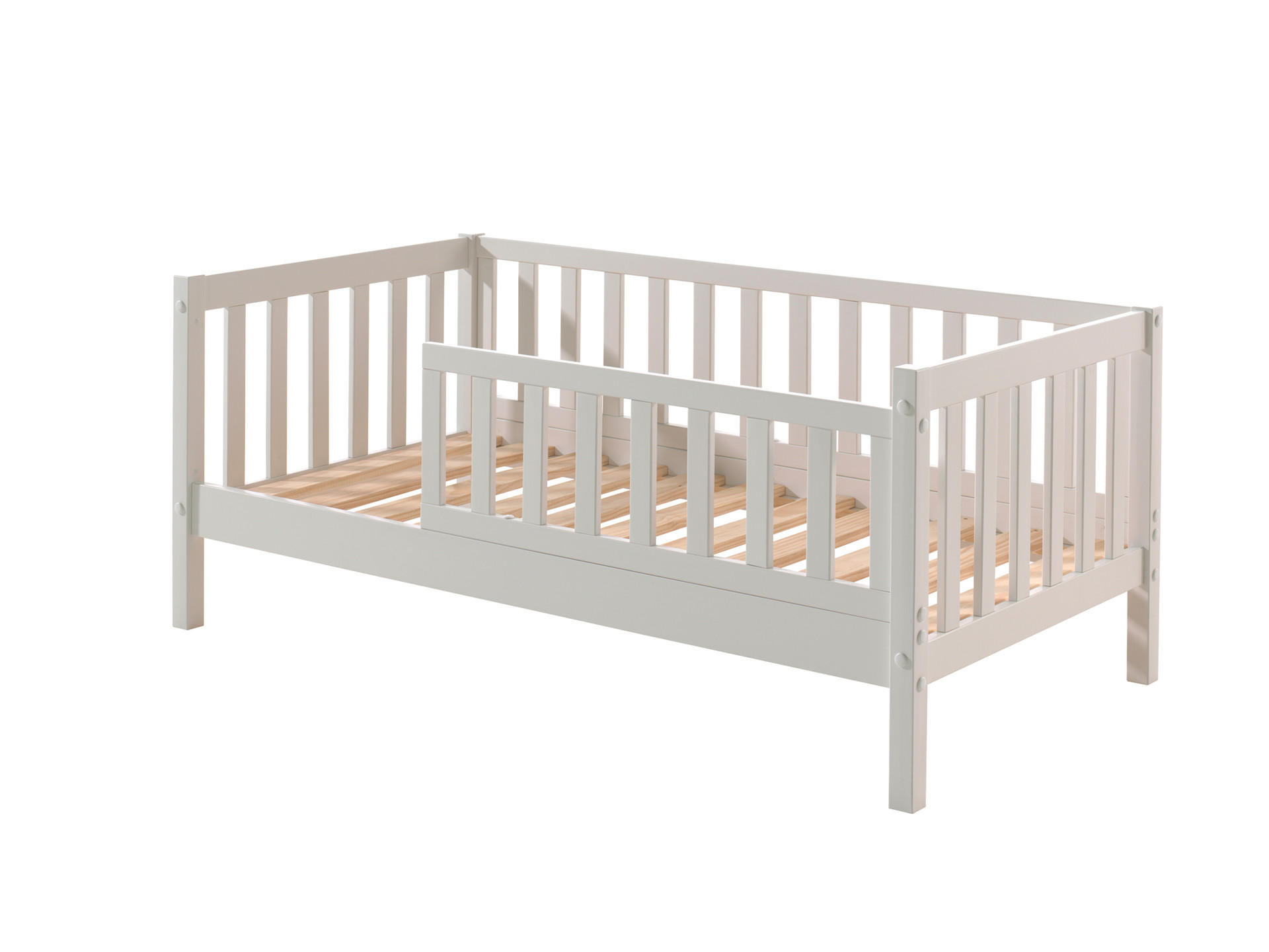 KINDERBETT TODDLER Weiß 76x148x60 cm - Weiß, Holz - FURNLUX