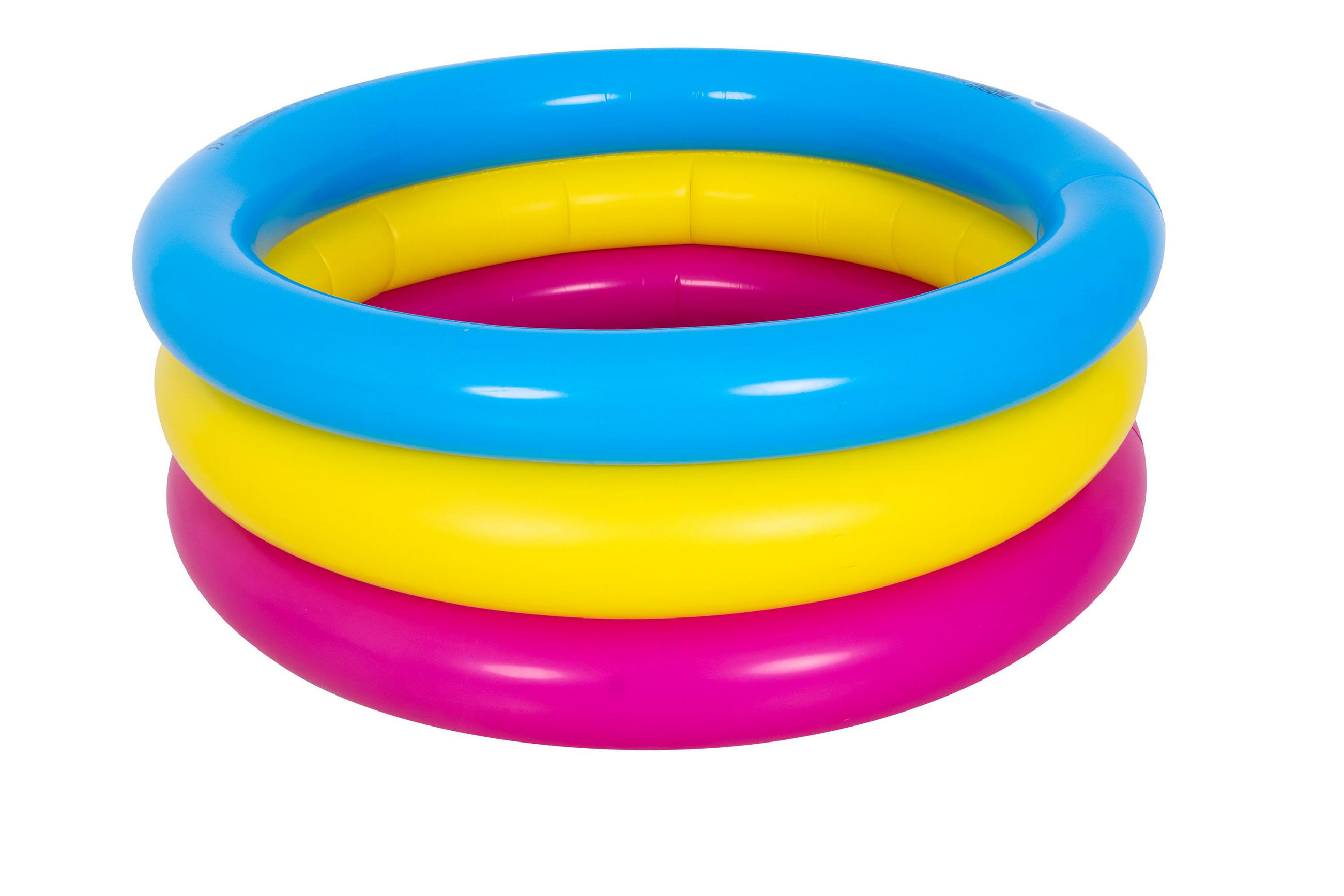 PLANSCHBECKEN aufblasbarer 3-Ring Baby Pool Ø 76x25 cm - Multicolor, Kunststoff (76/76cm) - Avenli