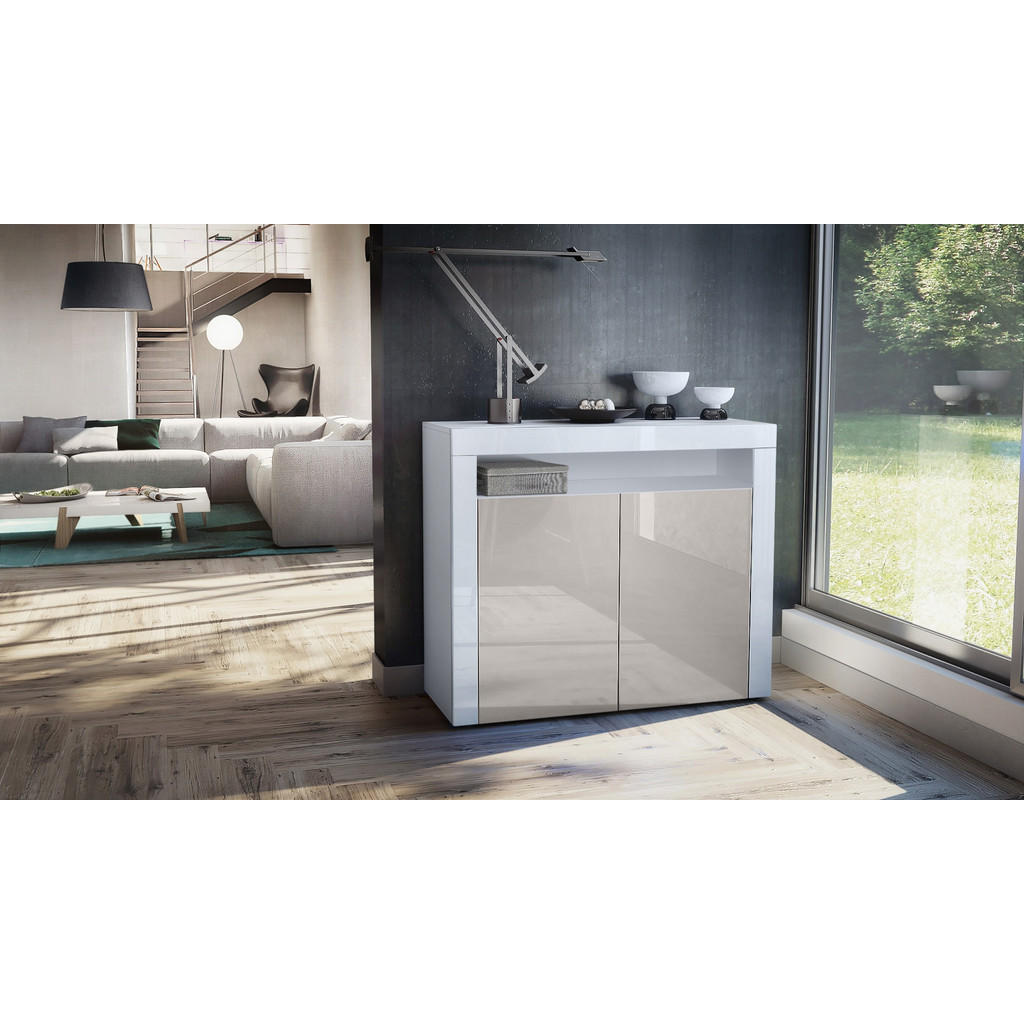 Thumbnail - Vladon Kommode, Sand, Holzwerkstoff, 108x92x40 cm, Wohnzimmer, Kommoden & Sideboards, Kommoden