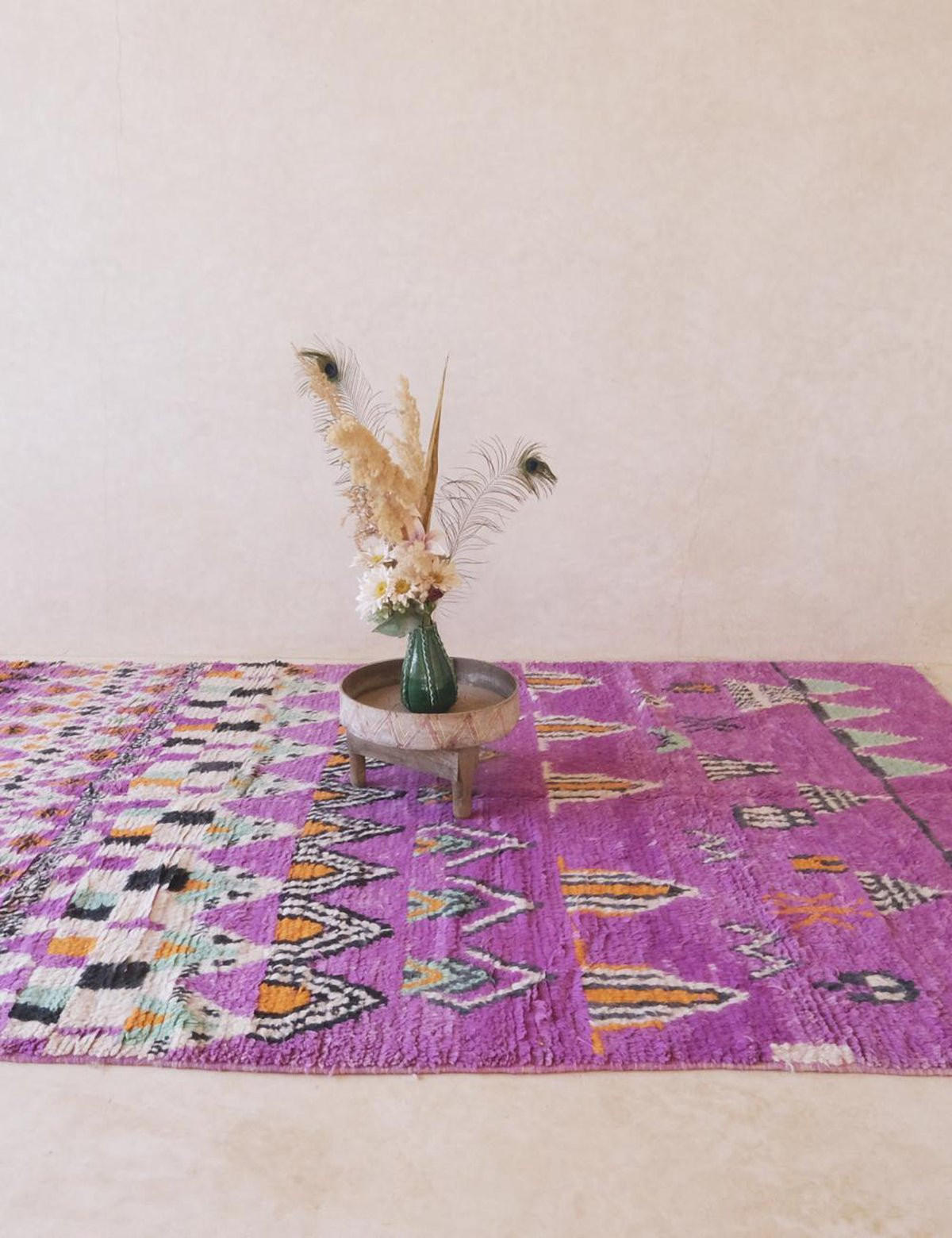 BERBERTEPPICH aus reiner Wolle 197x 304 cm - Lila, Naturmaterialien (197/304cm) - AFK Living