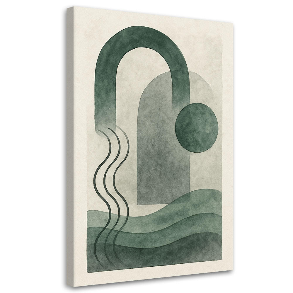 LEINWANDBILD Abstraktion 20x30cm - Grün, Textil (20/30cm) - Feeby