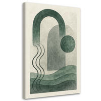 LEINWANDBILD Abstraktion 20x30cm - Grün, Textil (20/30cm) - Feeby