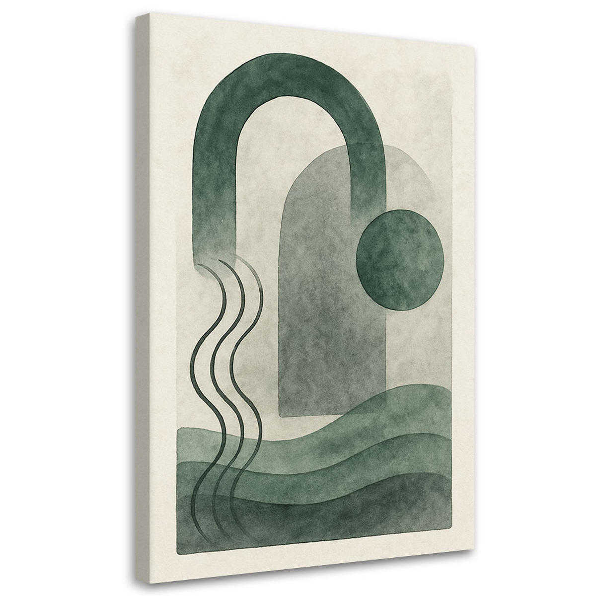 LEINWANDBILD Abstraktion 20x30cm - Grün, Textil (20/30cm) - Feeby