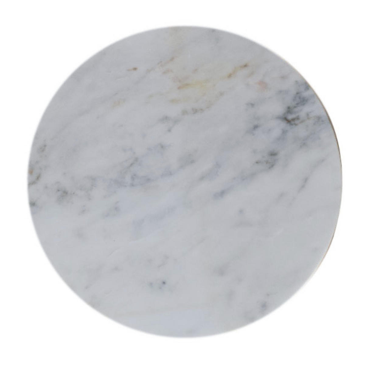 BEISTELLTISCH mit Amber-Eichen-Finish, Marmorplatte oben, poliertes Braun - Braun, Holz (27/27/45cm) - Artisan Furniture