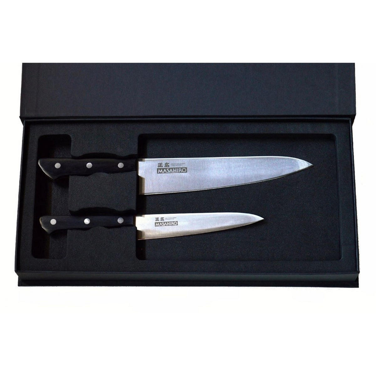 MESSERSET Silber 30/10/30 cm 1411104BBOMC - Silberfarben, Holz - Masahiro 