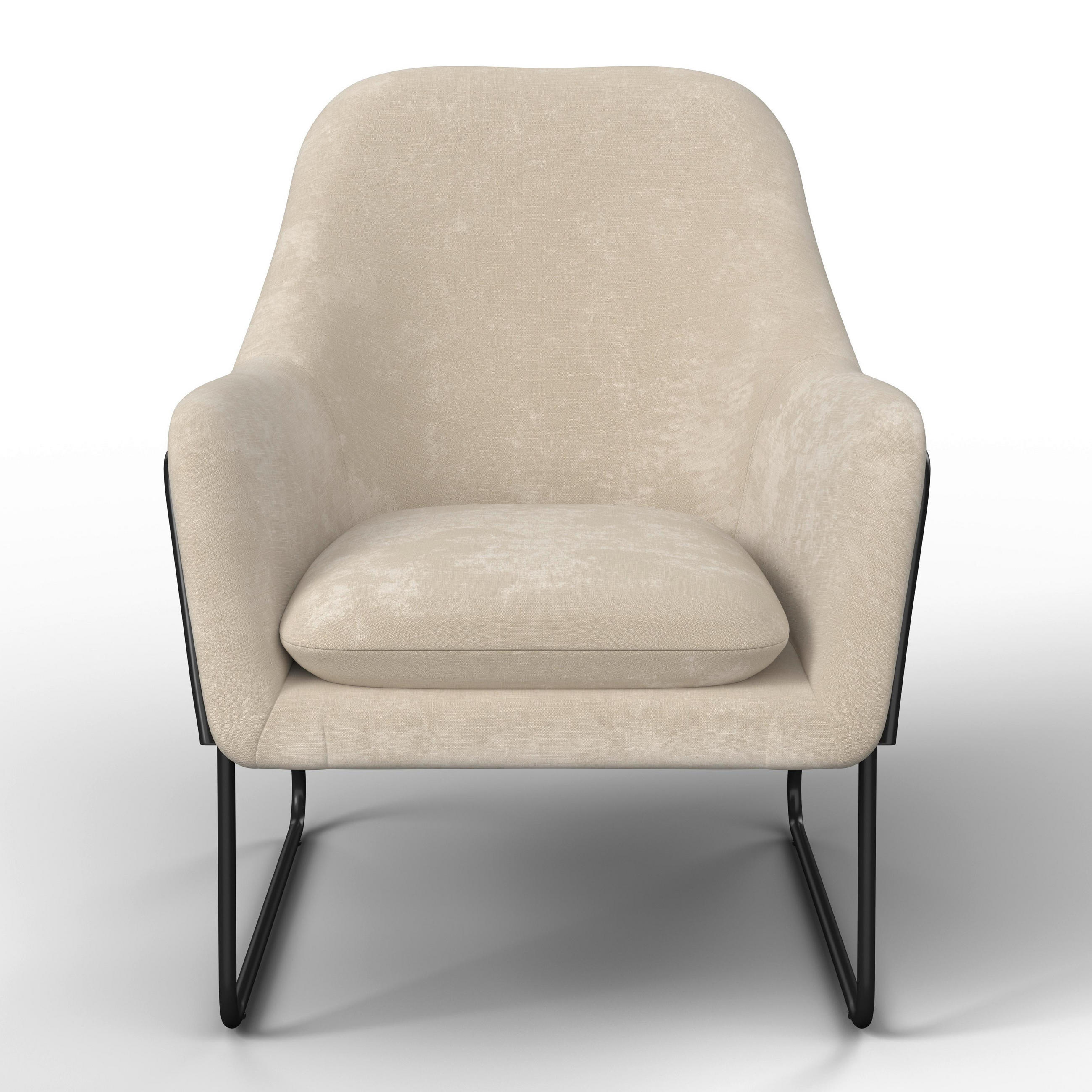 SESSEL Kezia Beige Webstoff - Creme, Metall (71/84/79cm) - Bessagi Home