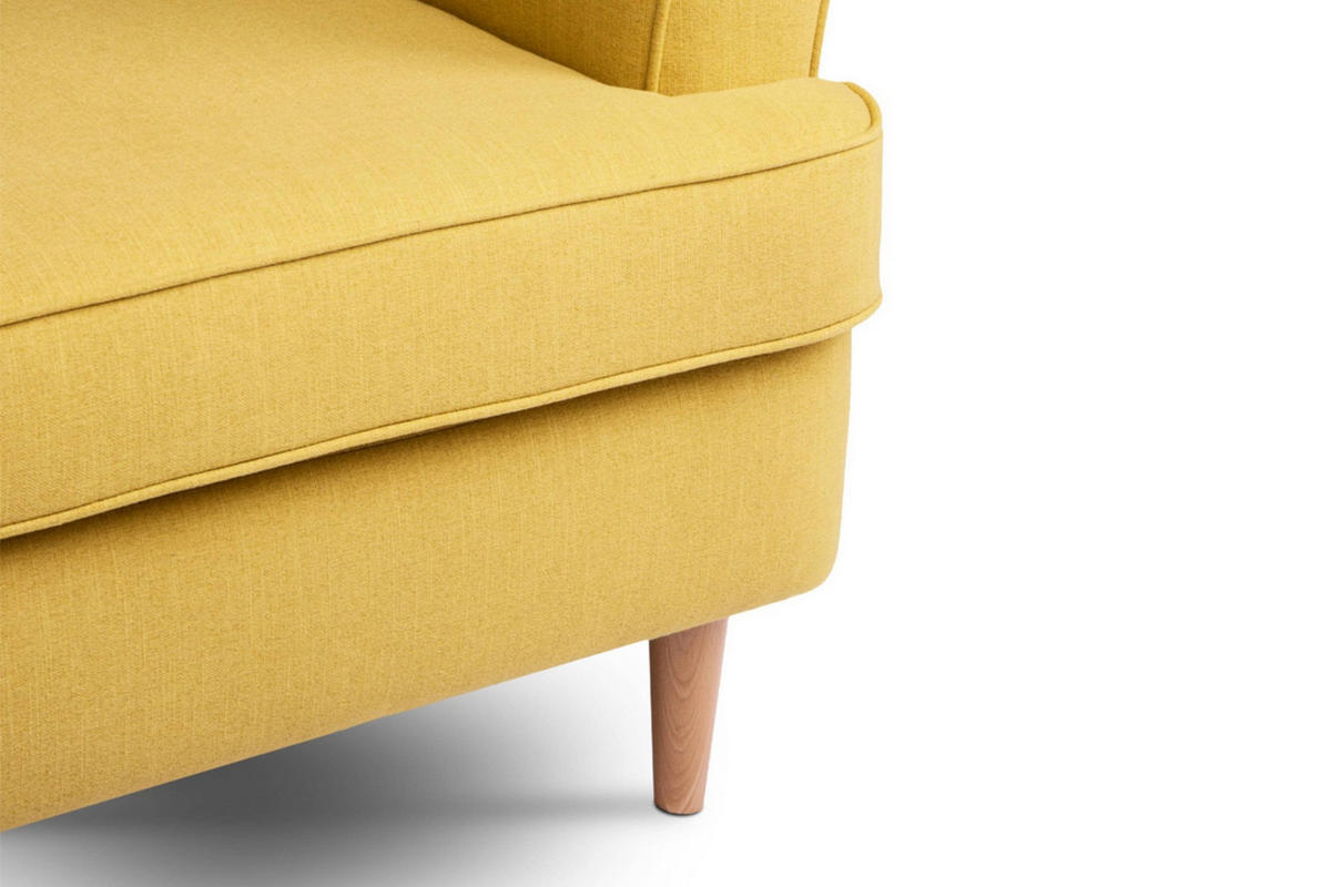OHRENSESSEL STRALIS inklusive dekorativem Kissen, Gelb - Gelb, Textil (82/108/80cm) - KONSIMO®