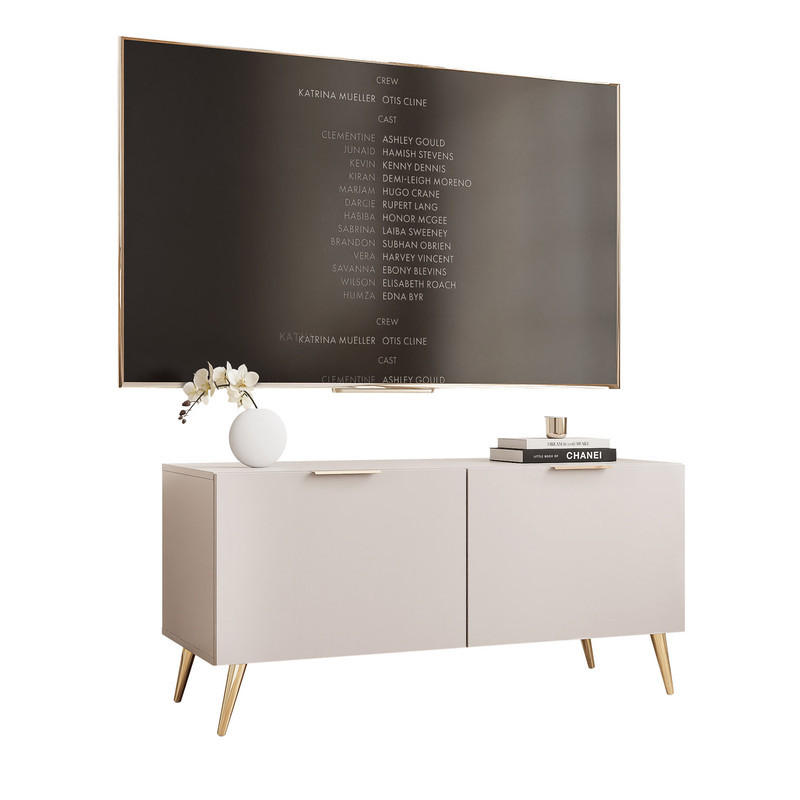 TV skrinka ANGEL kašmírová stojaca s LED osvetlením 100 cm - kašmírová, kompozitné drevo (100/49/40cm) - Idohome