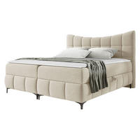 BOXBETT Nova - Schwarz/Naturfarben, Holz/Textil (140/200cm) - MIRJAN24