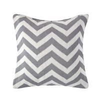 KISSENHÜLLE Zickzack-Muster 45/45 cm - Grau, Textil (45/45cm) - Homescapes