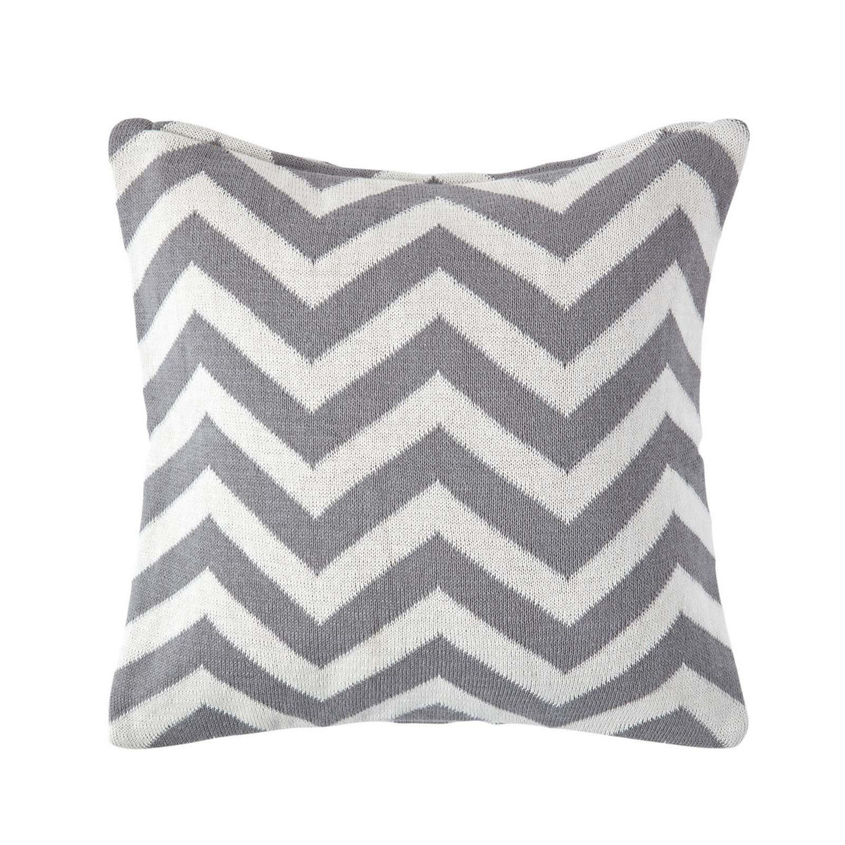 KISSENHÜLLE Zickzack-Muster 45/45 cm - Grau, Textil (45/45cm) - Homescapes