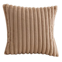 KISSENHÜLLE Velvety 45/45 cm，2er-Set - Braun, Textil (45/45cm) - Kaket