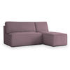 ECKSOFA BRISO P Lila Kordstoff mit Schlaffunktion - Lila, Holz (200/140cm) - MASSENO