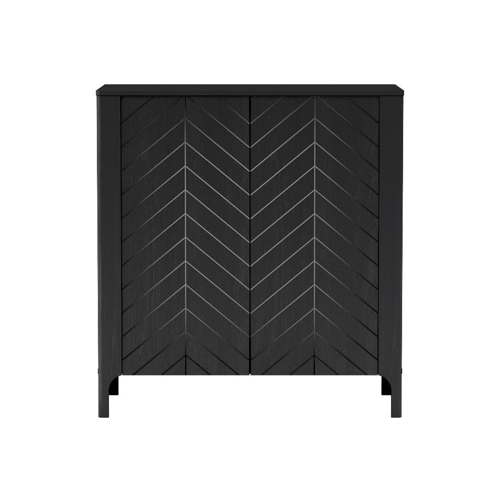 KOMMODE Malumi MM-2 Schwarz Paintflow - Schwarz, Holzwerkstoff (103/95/40.5cm)