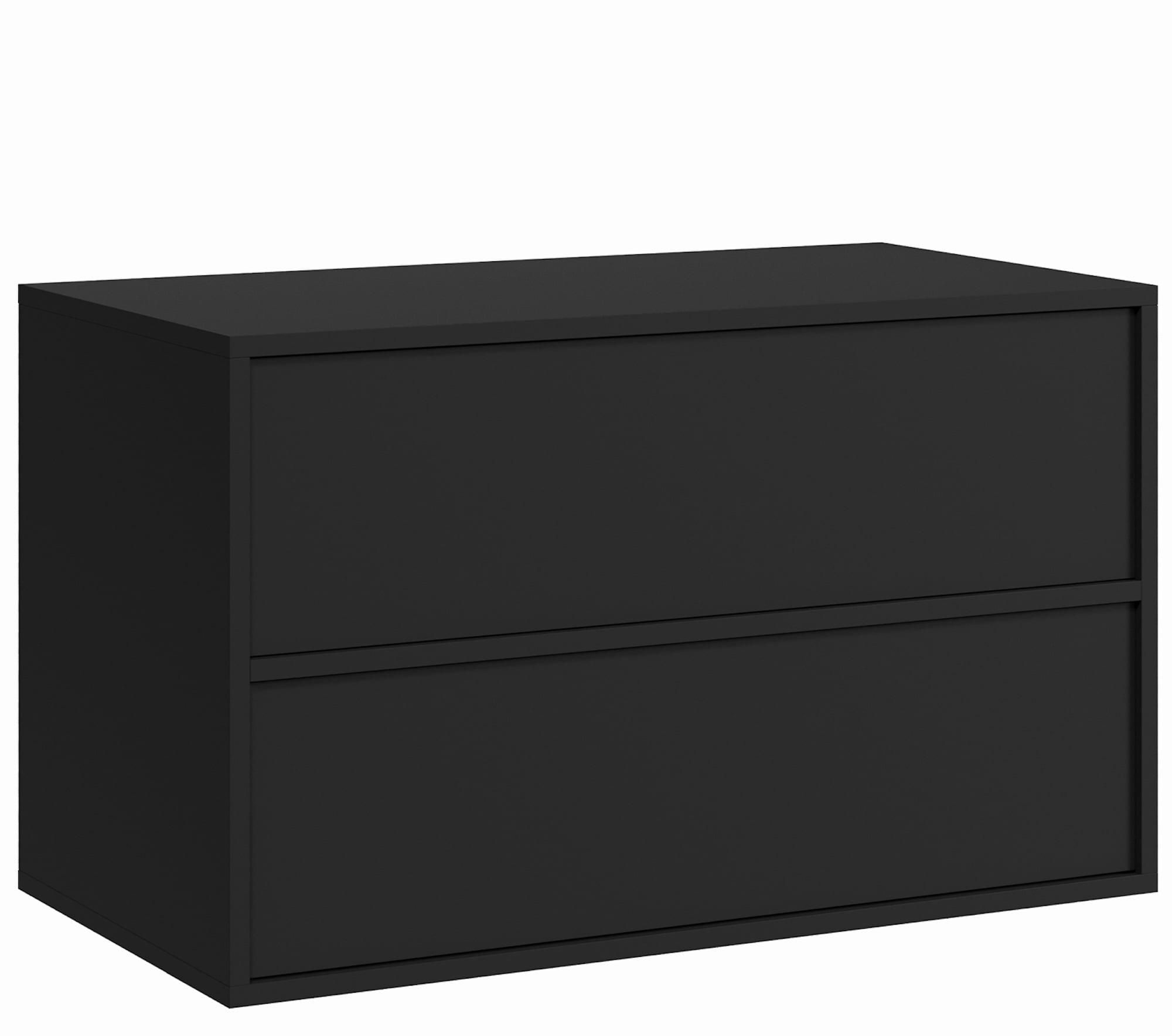 OMARICA POD UMIVALNIK Mali 2 predali mat črna - 80 x 46 x 54 cm - črna, les (80/54/46cm) - Badplaats