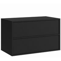 SKRINKA POD UMÝVADLO Mali 2 zásuvky matná čierna - 80 x 46 x 54 cm - čierna, drevo (80/54/46cm) - Badplaats