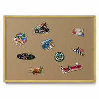 MAGNETTAFEL 70x50 cm Goldener Rahmen Dunkelgelb - Bernsteinfarben, Metall (70/50/0.4cm) - TULUP