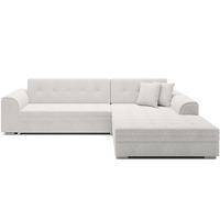 ECKSOFA SORENTO mit Schlaffunktion & Delfin-Mechanismus – Wohnlandschaft in L-Form 296 cm - Weiß, Kunststoff (296/78cm) - Wohnideebilder