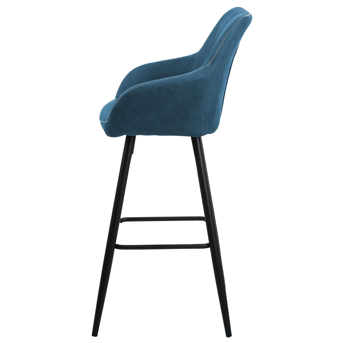 BARSTUHL 2er-Set Polsterbezug Blau Darien - Blau, Textil/Metall (44/104/41cm) - Beliani