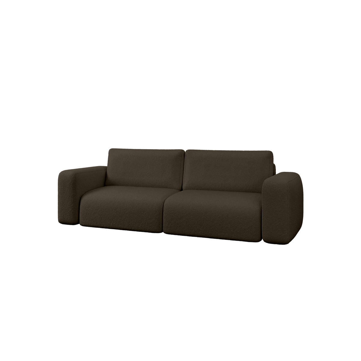 SOFA TALW mit Schlaffunktion, Dunkelbraun - Dunkelbraun, Textil (255/85/105cm) - Fedve