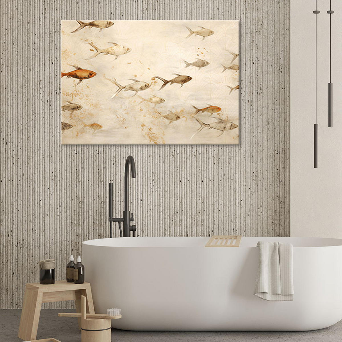 KUNSTDRUCK Beige 90/60 cm - Beige, Textil (90/60cm) - KUNSTLOFT