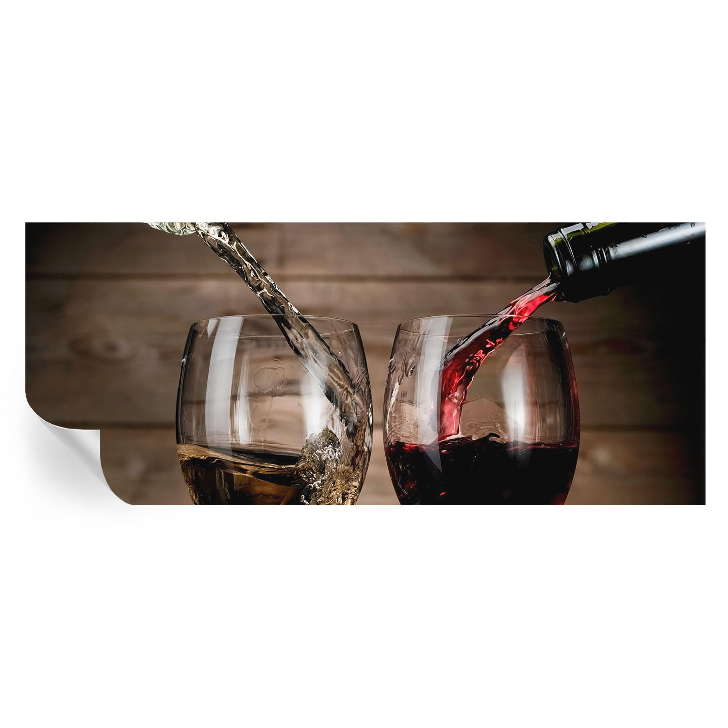 FOTOTAPETE 250x104 cm - Gläser Wein - Grau, Textil (250/104cm) - Wallfluent